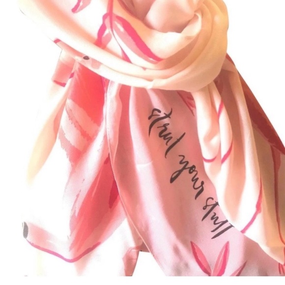kate spade Pink Flamingo Print Lightweight Scarf - Picture 3 of 10